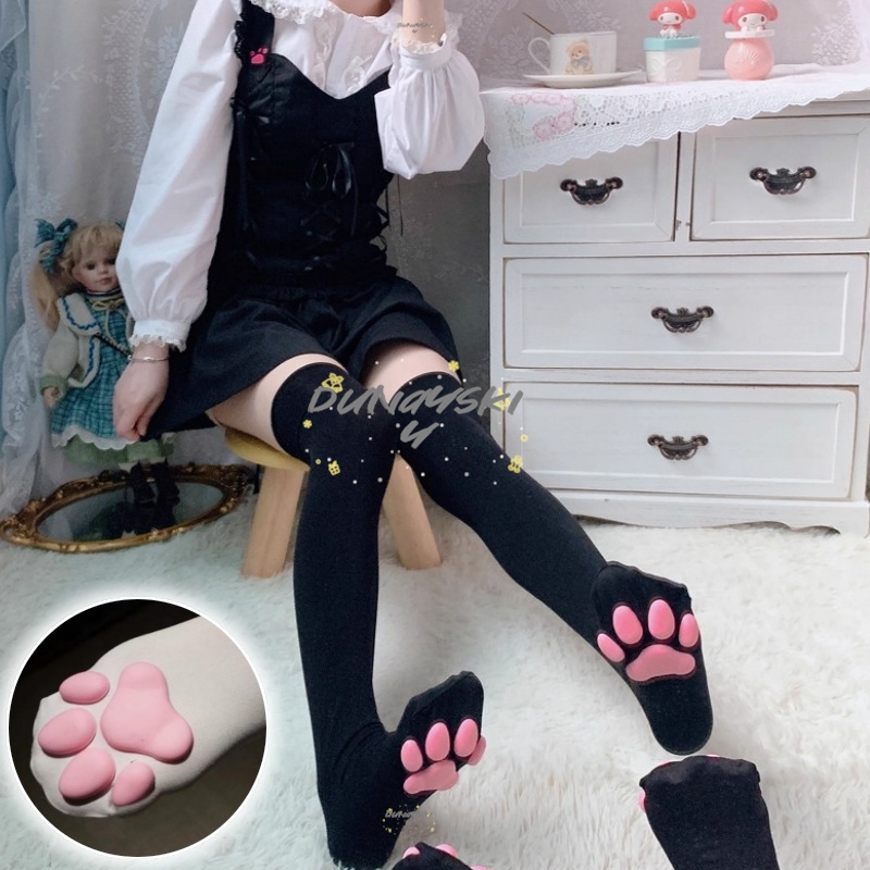 Cosplay Anime Basic - Women's Paw Socks Long Thigh High