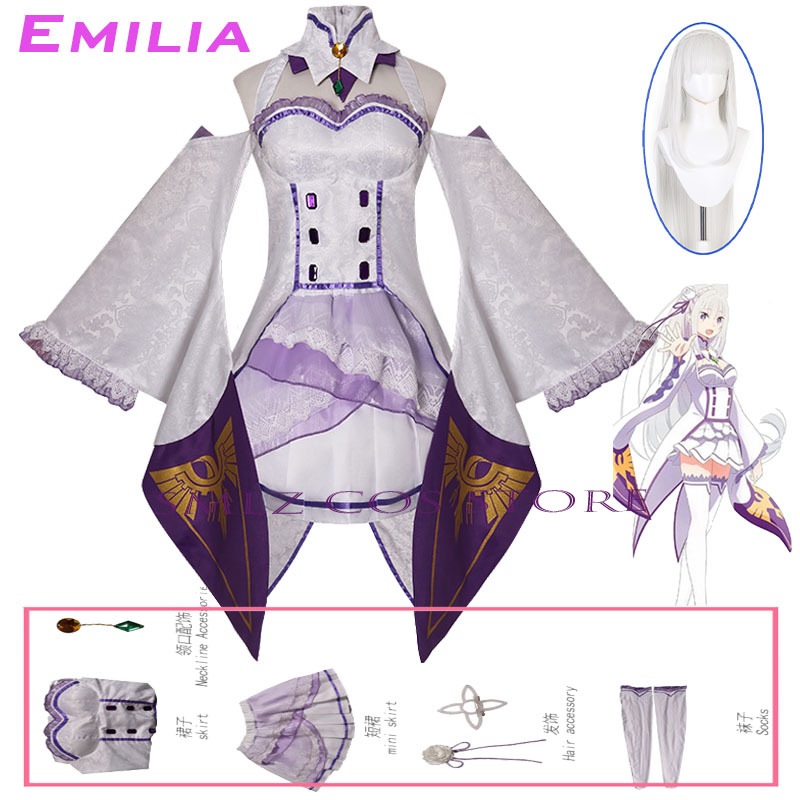 Emilia Cosplay Anime Re Zero K - огляд і ціна Cosplay Anime Women